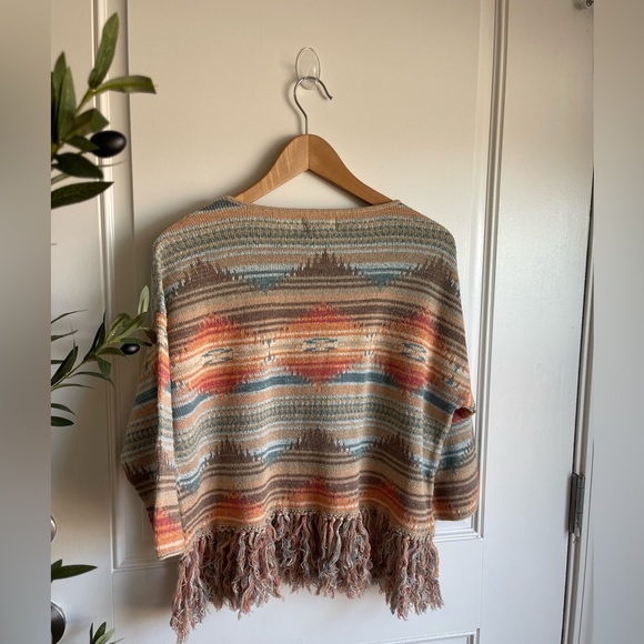 Demin & Supply Ralph Lauren fringe sweater womens size Large - Picture 3 of 7